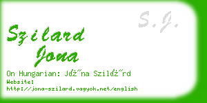 szilard jona business card